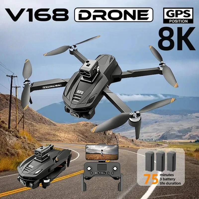 Drone Kit Professional - Drone GPS V168 original professionnel avec